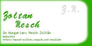zoltan mesch business card